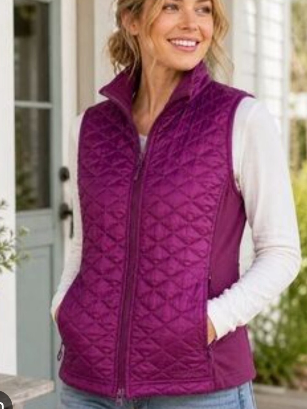Free Country Women's Size Large Quilted Puffer Vest Outdoor Utility